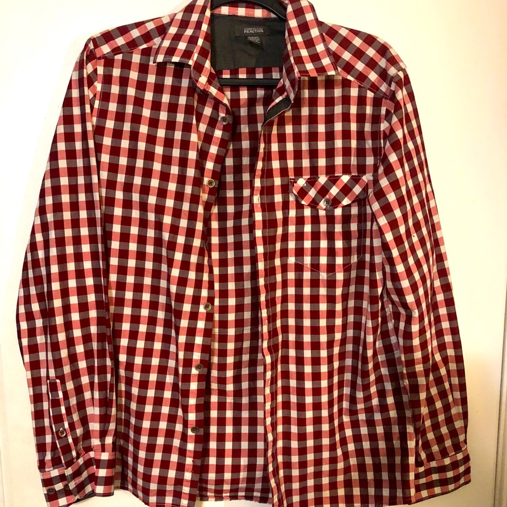 Men’s Kenneth Cole Red Check Button Down.